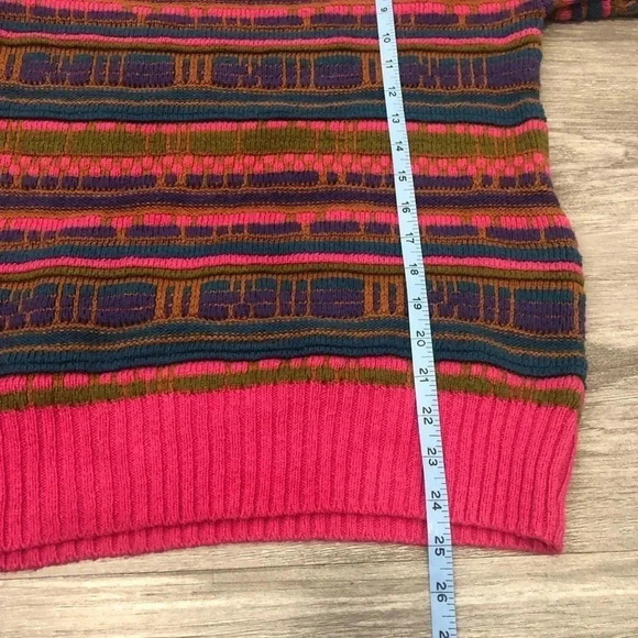 Wild Fable Sweater Womens Small Long Sleeve Pink knit Round‎ Neck Crochet - Picture 5 of 7